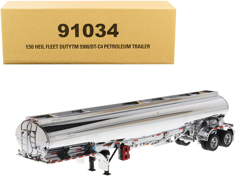 Heil Fleet Duty TM 9300/DT-C4 Petroleum Tanker Trailer Chrome "Transport Series" 1/50 Diecast Model by Diecast Masters-2