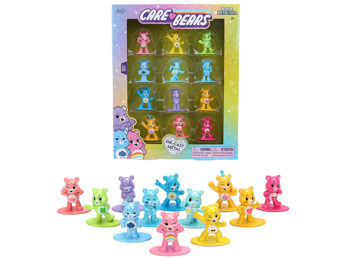 Set of 12 Diecast Figures "Care Bears" Franchise "Nano Metalfigs" Series Diecast Models by Jada-0