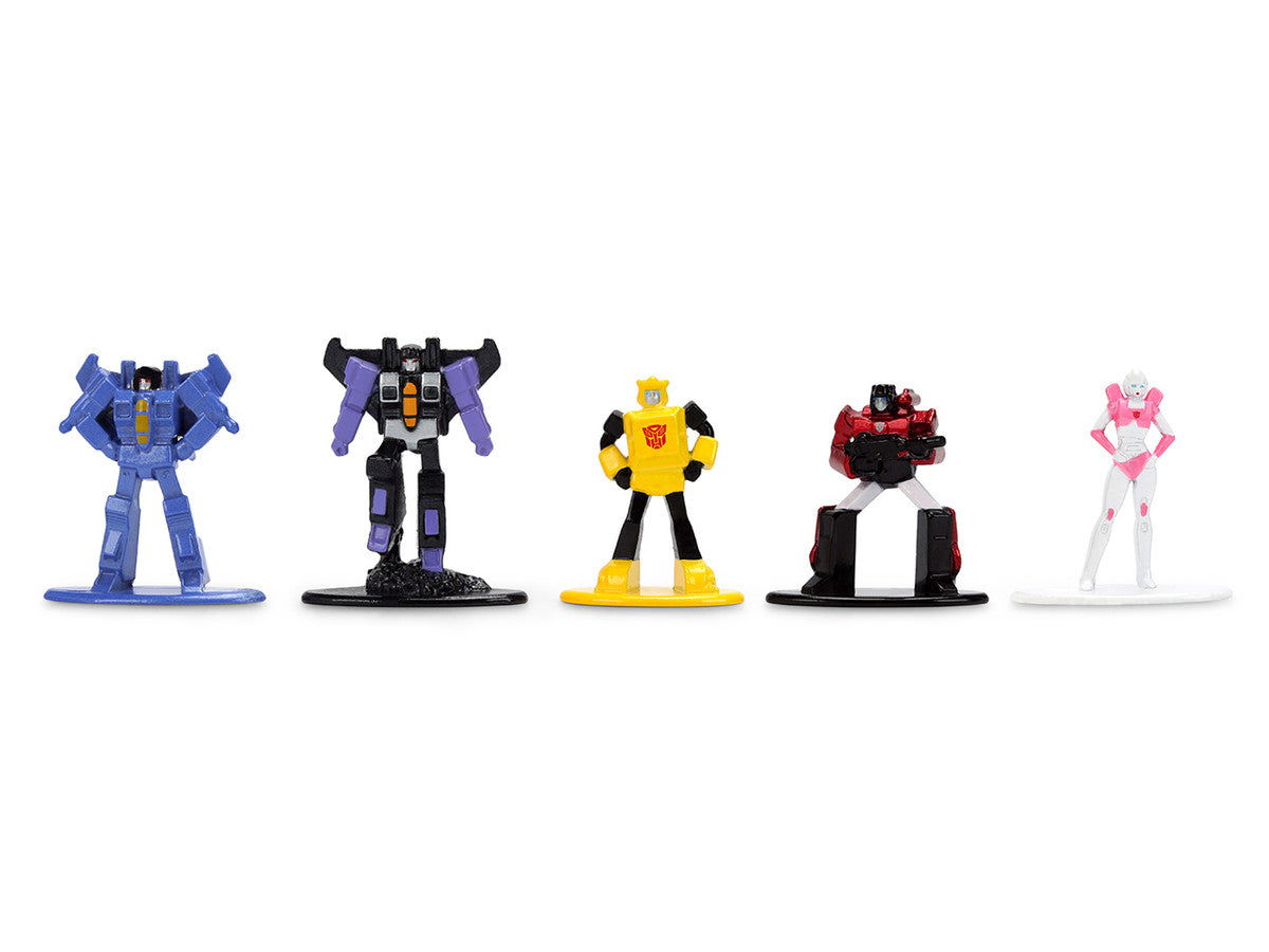 Set of 12 Diecast Figures "Transformers" Franchise "Nano Metalfigs" Series Diecast Models by Jada-3