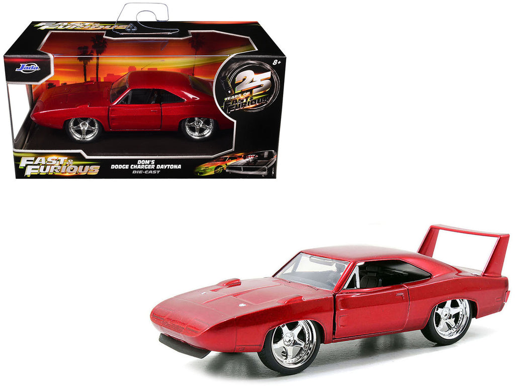 Dom's Dodge Charger Daytona Red Metallic "Fast & Furious 6" (2013) Movie "25 Years of Fast & Furious" Series die cast model car by Jada-4