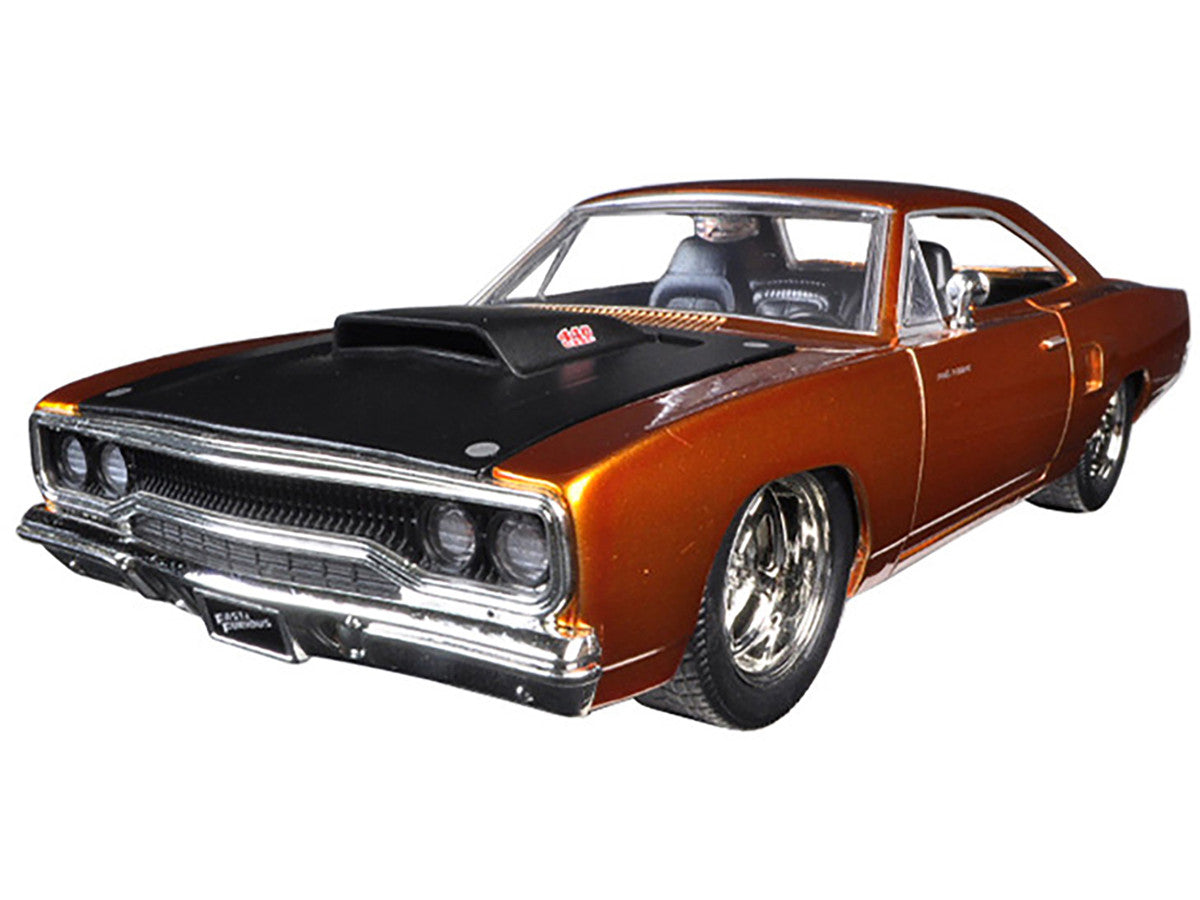 Dom's 1970 Plymouth Road Runner Copper with Black Hood "Fast & Furious 7" (2015) Movie 1/24 Diecast Model Car by Jada-0