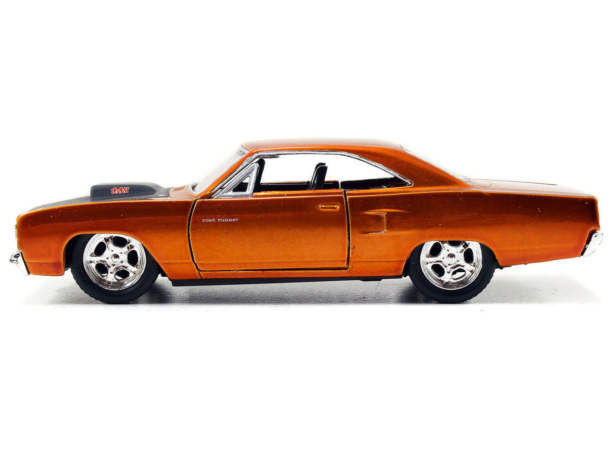 Dom's Plymouth Road Runner Orange Metallic with Matt Black Hood "Fast & Furious" Series 1/32 Diecast Model Car by Jada-1