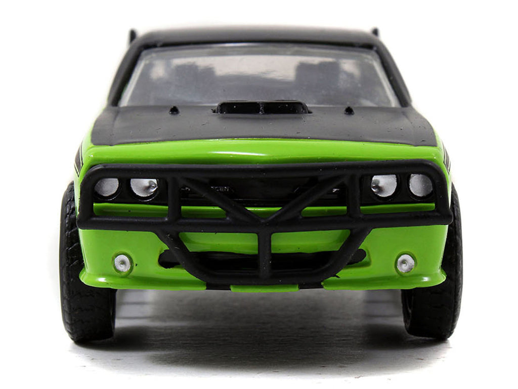 Letty's Dodge Challenger SRT8 Green with Matt Black Top and Hood and Black Stripes "Furious 7" (2015) Movie "Fast & Furious 25th Anniversary" Series 1/32 Diecast Car Model by Jada-2