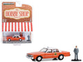 1981 Chevrolet Impala "Capitol Cab" Taxi Orange with White Top and Man in Suit Figure "The Hobby Shop" Series 15 1/64 Diecast Model Car by Greenlight-0