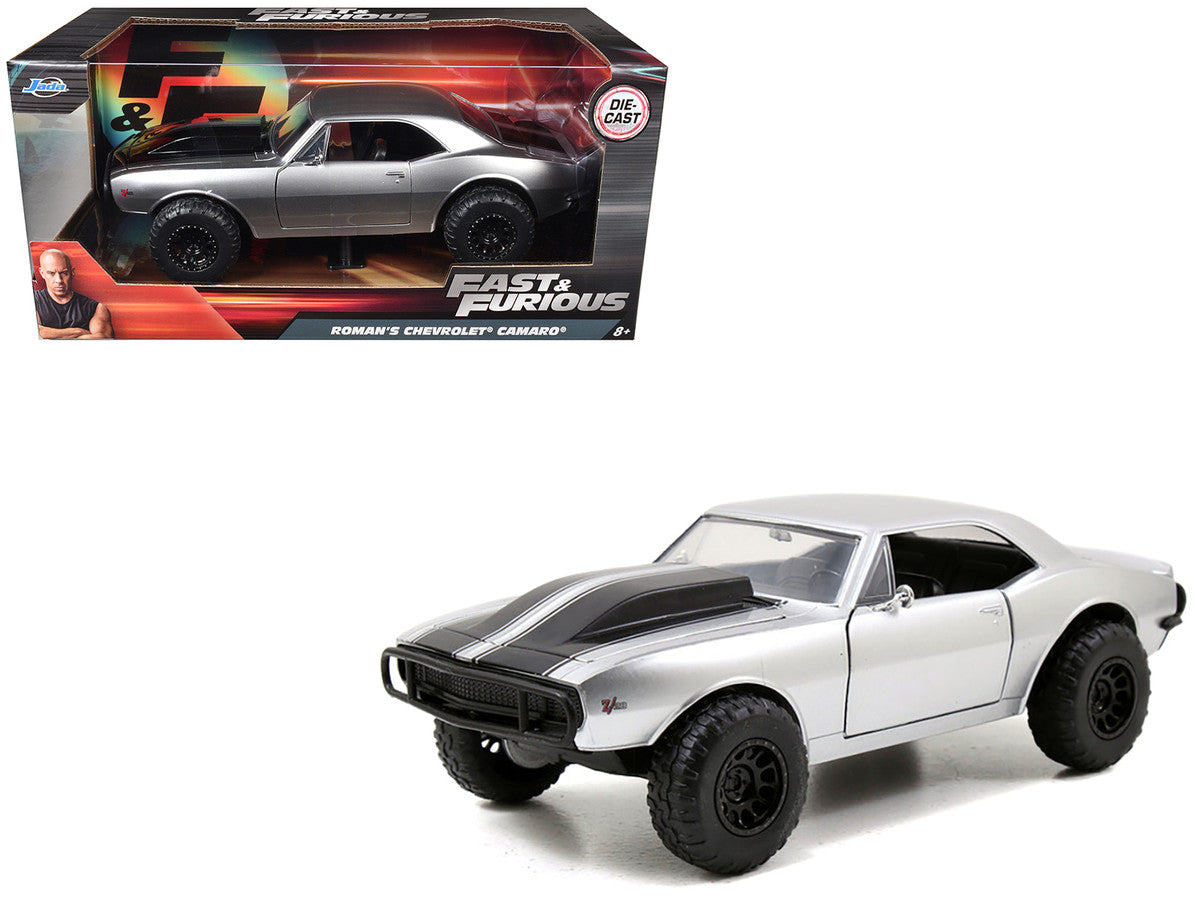 Roman's Chevrolet Camaro Z/28 Silver "Fast & Furious 7" Movie 1/24 Diecast Model Car by Jada-4