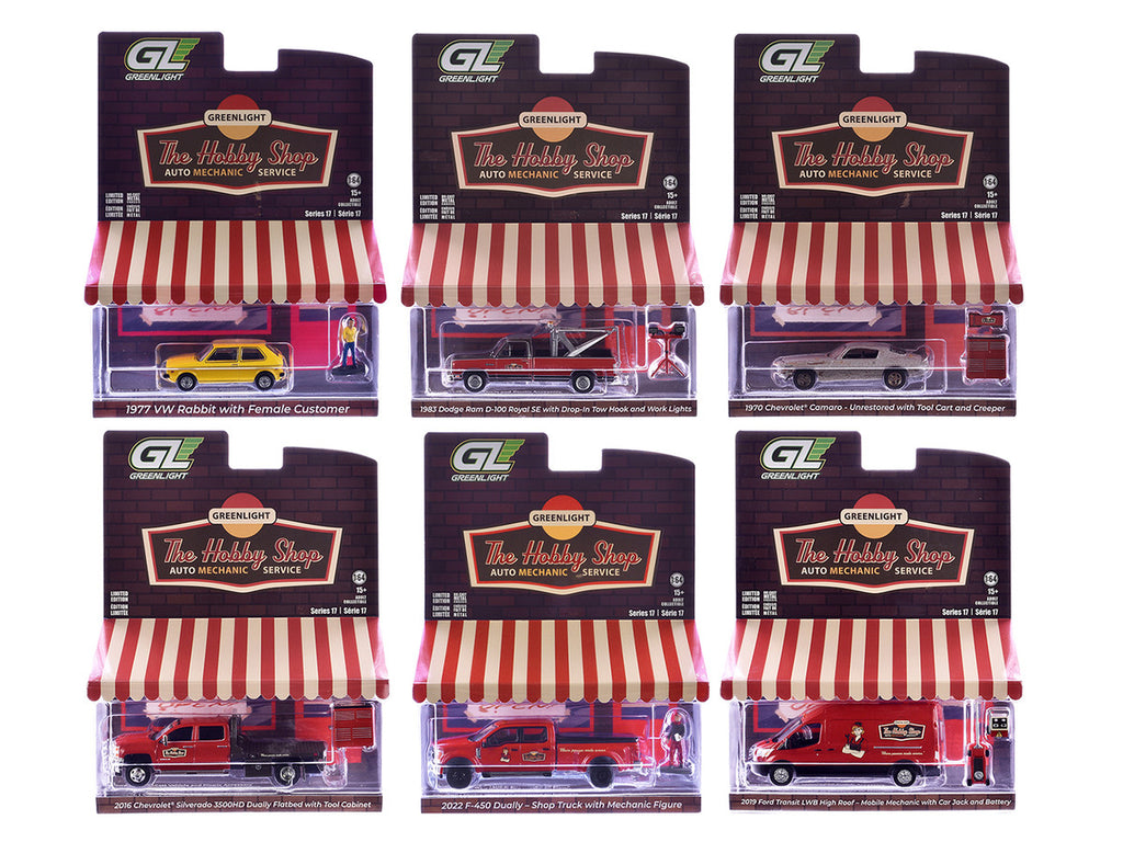 "The Hobby Shop" Series 17 Set of 6 pieces 1/64 Diecast Model Cars by Greenlight-1