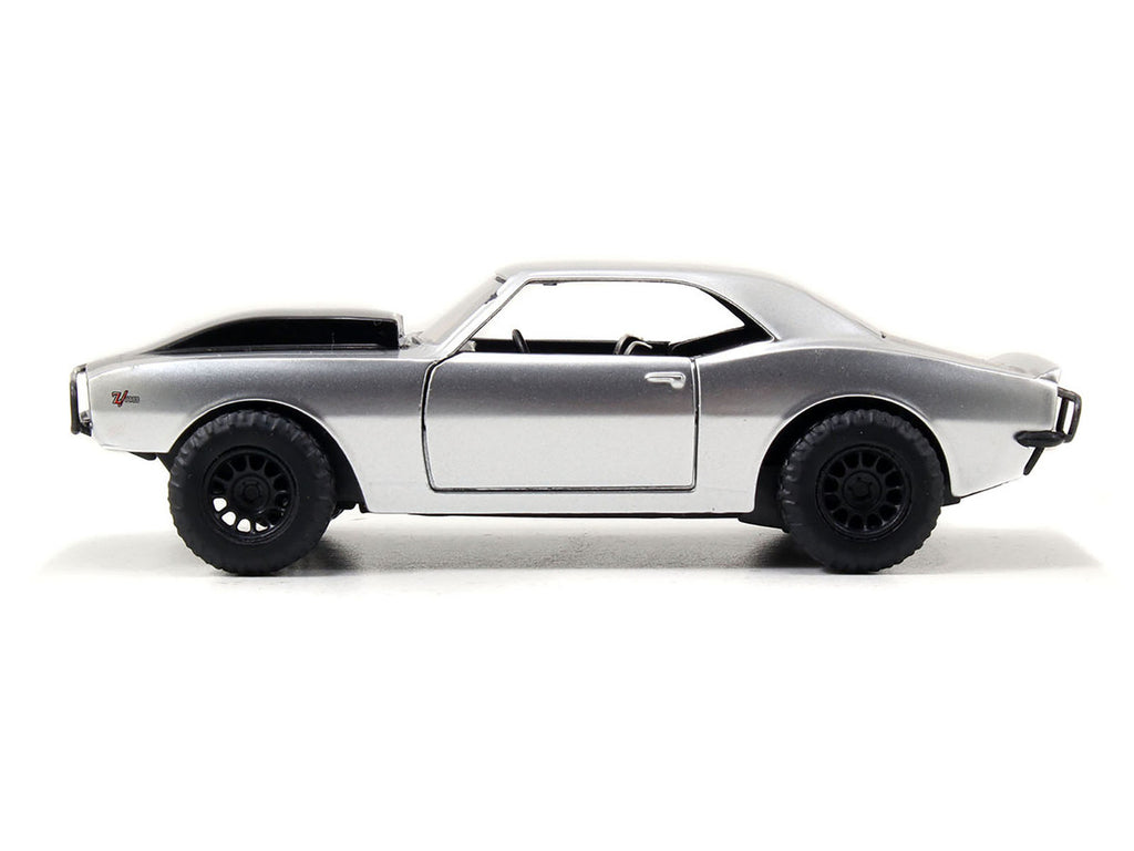 Roman's Chevrolet Camaro Z/28 Silver with Black Stripes "Fast & Furious 7" (2015) Movie 1/32 Diecast Model Car by Jada-1
