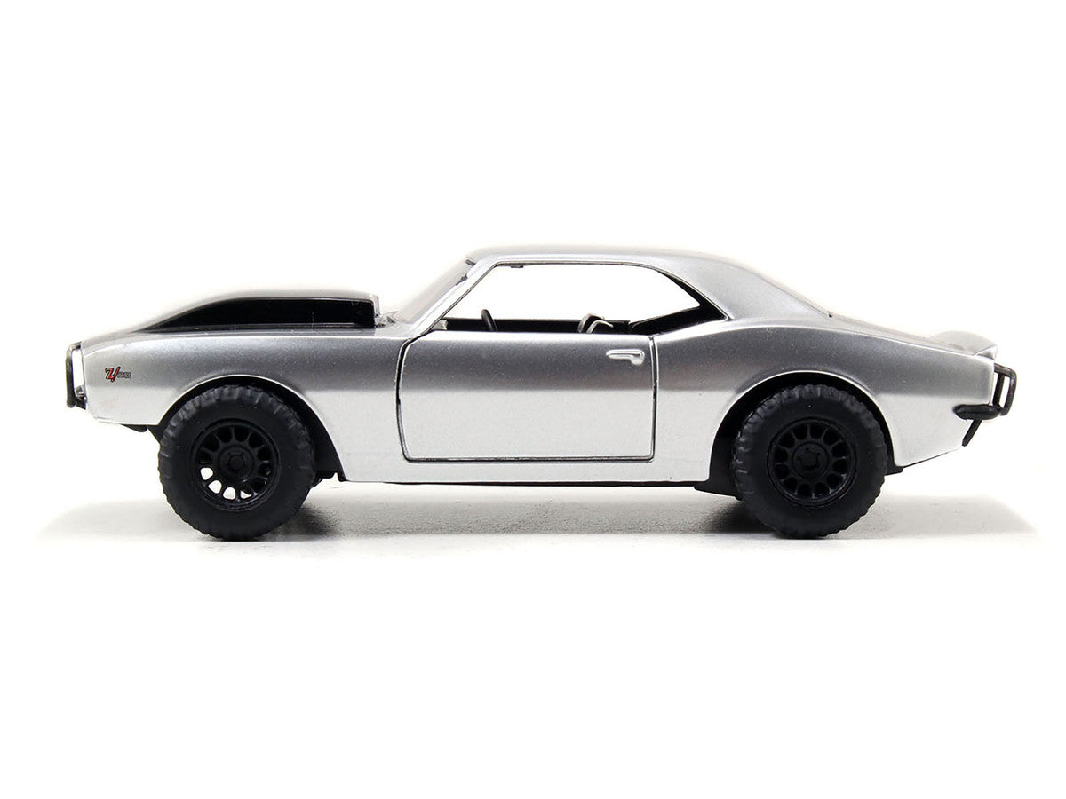 Roman's Chevrolet Camaro Z/28 Silver with Black Stripes "Fast & Furious 7" (2015) Movie 1/32 Diecast Model Car by Jada-1
