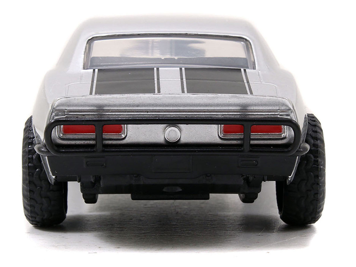 Roman's Chevrolet Camaro Z/28 Silver with Black Stripes "Fast & Furious 7" (2015) Movie 1/32 Diecast Model Car by Jada-3