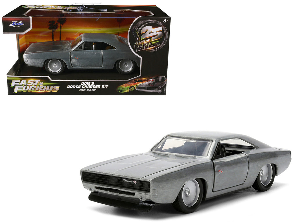 Dom's Dodge Charger R/T Raw Metal "Fast & Furious 7" (2015) Movie 1/32 Diecast Model Car by Jada-4