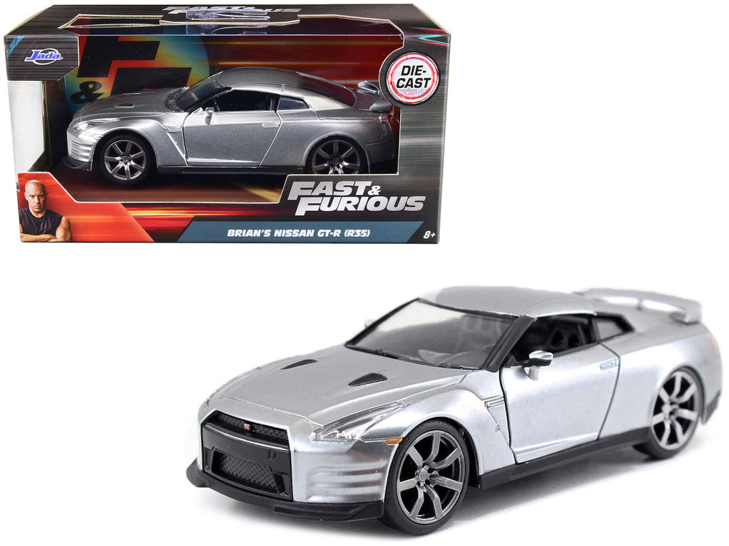 Brian's Nissan GT-R (R35) Silver Metallic "Fast & Furious" Movie 1/32 Diecast Model Car by Jada-0