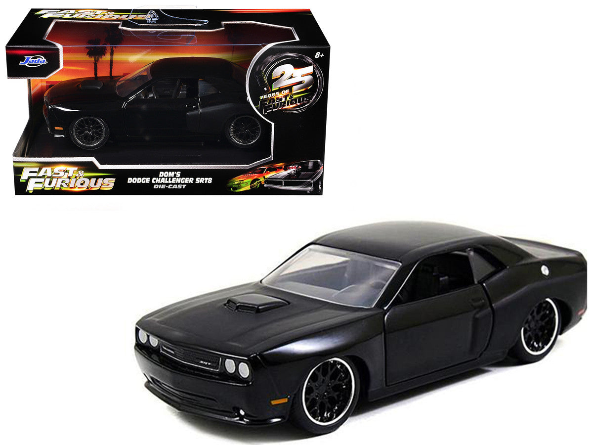 Dom's Dodge Challenger SRT8 Black "Fast & Furious" Movie 1/32 Diecast Model Car by Jada-4