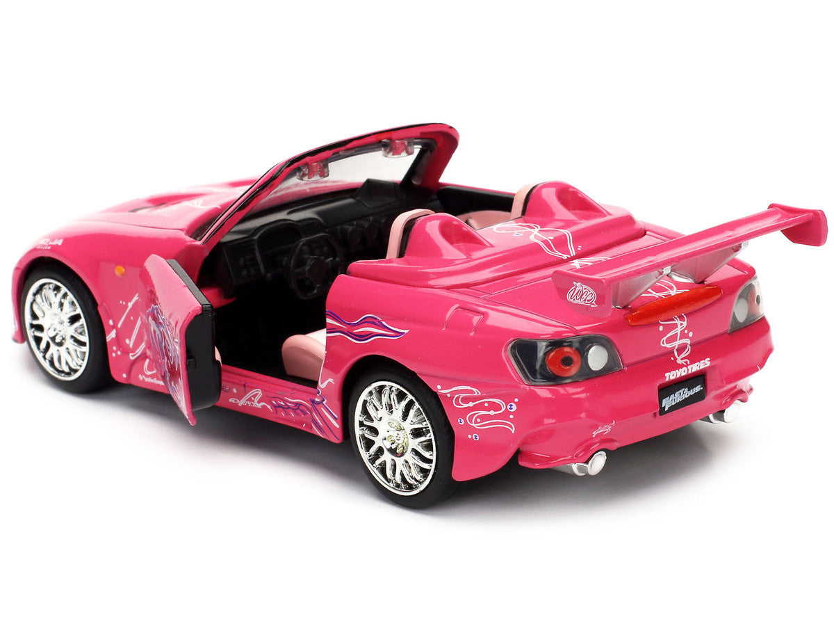 Suki's Honda S2000 Convertible Pink with Graphics "2 Fast 2 Furious" (2003) Movie "Fast & Furious 25th Anniversary" Series 1/32 Diecast Car Model by Jada-2