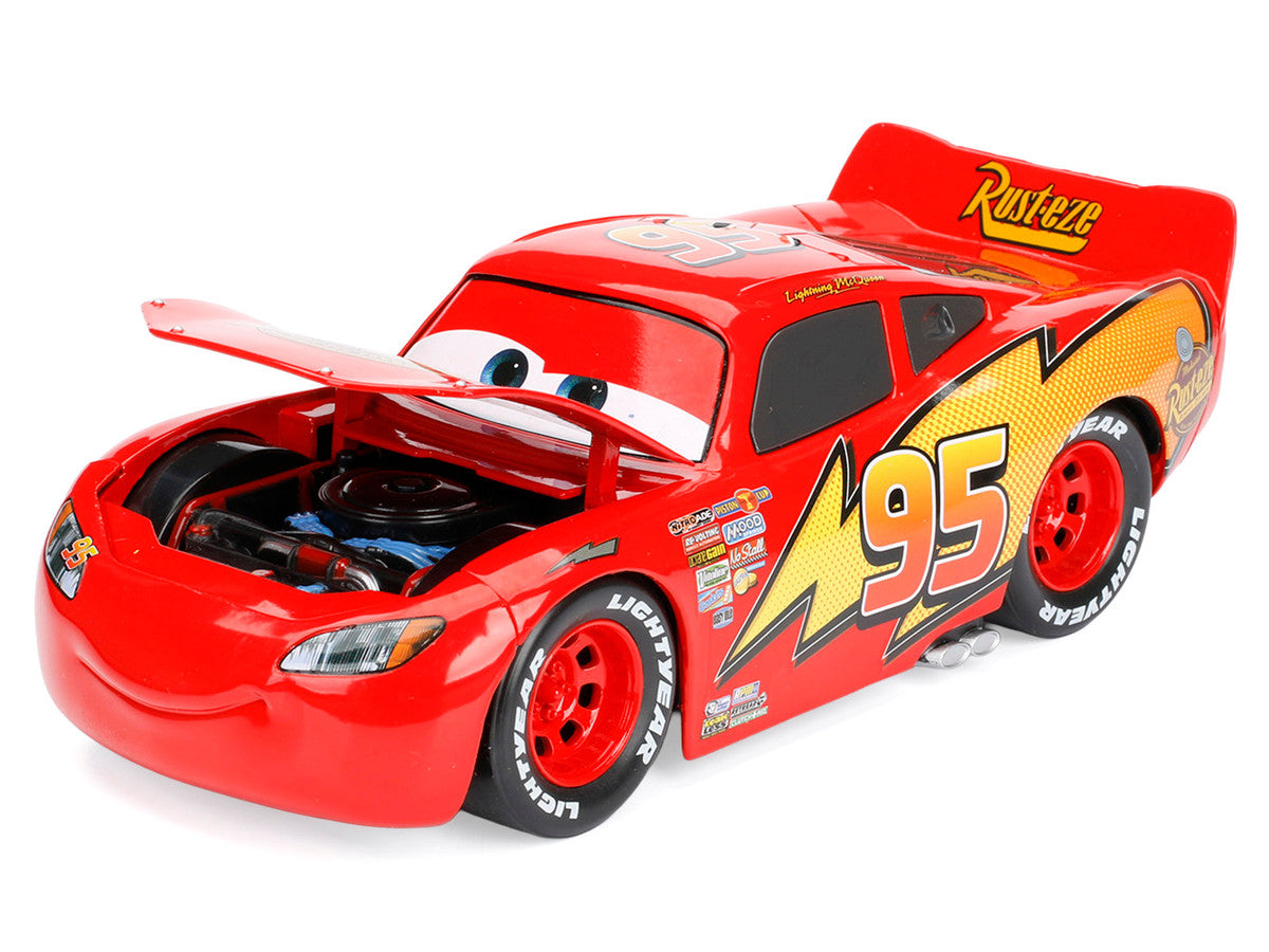 Lightning McQueen #95 Red Disney & Pixar "Cars" Movie "Hollywood Rides" Series Diecast Model Car by Jada-3