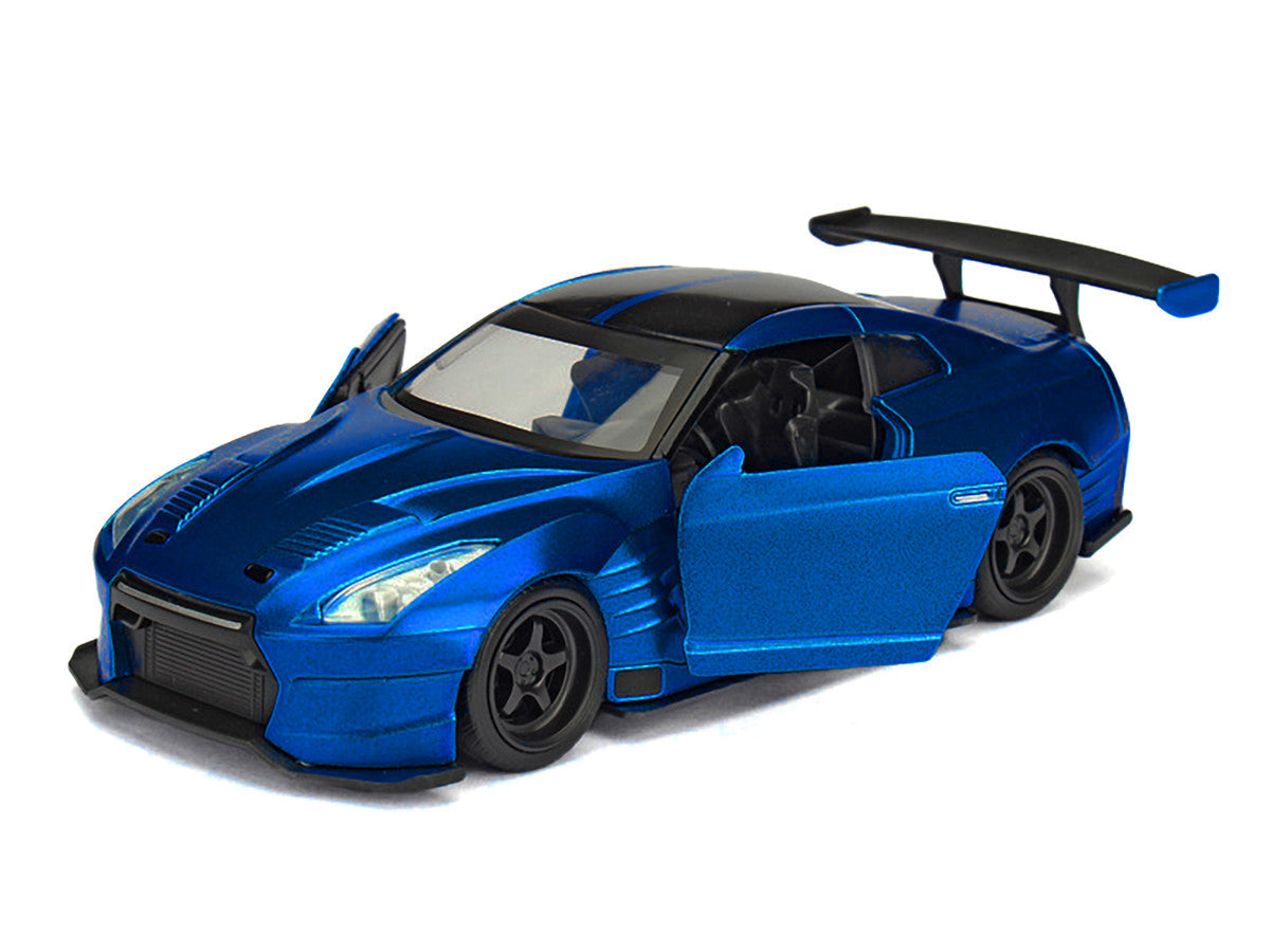 Brian's 2009 Nissan GTR R35 Blue Ben Sopra "Furious 7" (2015) Movie "25 Years of Fast & Furious" Series 1/32 Diecast Model Car by Jada-2