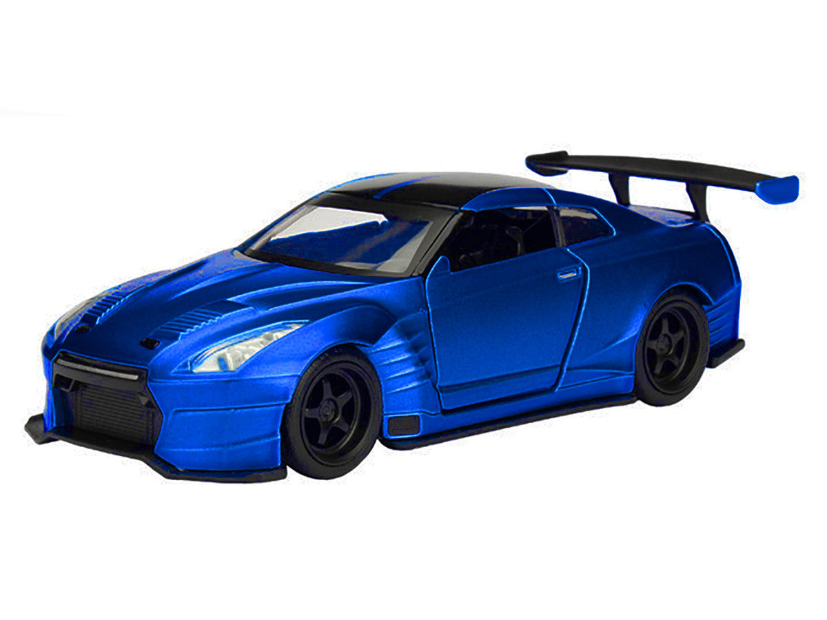 Brian's 2009 Nissan GTR R35 Blue Ben Sopra "Furious 7" (2015) Movie "25 Years of Fast & Furious" Series 1/32 Diecast Model Car by Jada-1