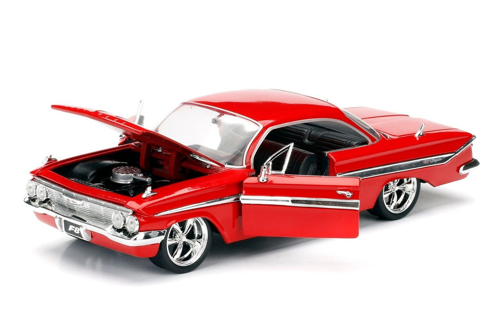 Dom's Chevrolet Impala Red "Fast & Furious F8: The Fate of the Furious" (2017) Movie "25 Years of Fast & Furious" Series 1/24 Diecast Model Car by Jada-2