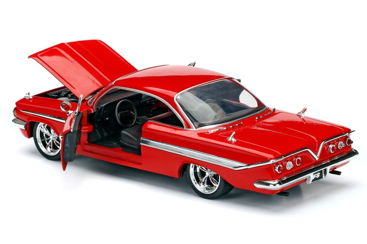 Dom's Chevrolet Impala Red "Fast & Furious F8: The Fate of the Furious" (2017) Movie "25 Years of Fast & Furious" Series 1/24 Diecast Model Car by Jada-3