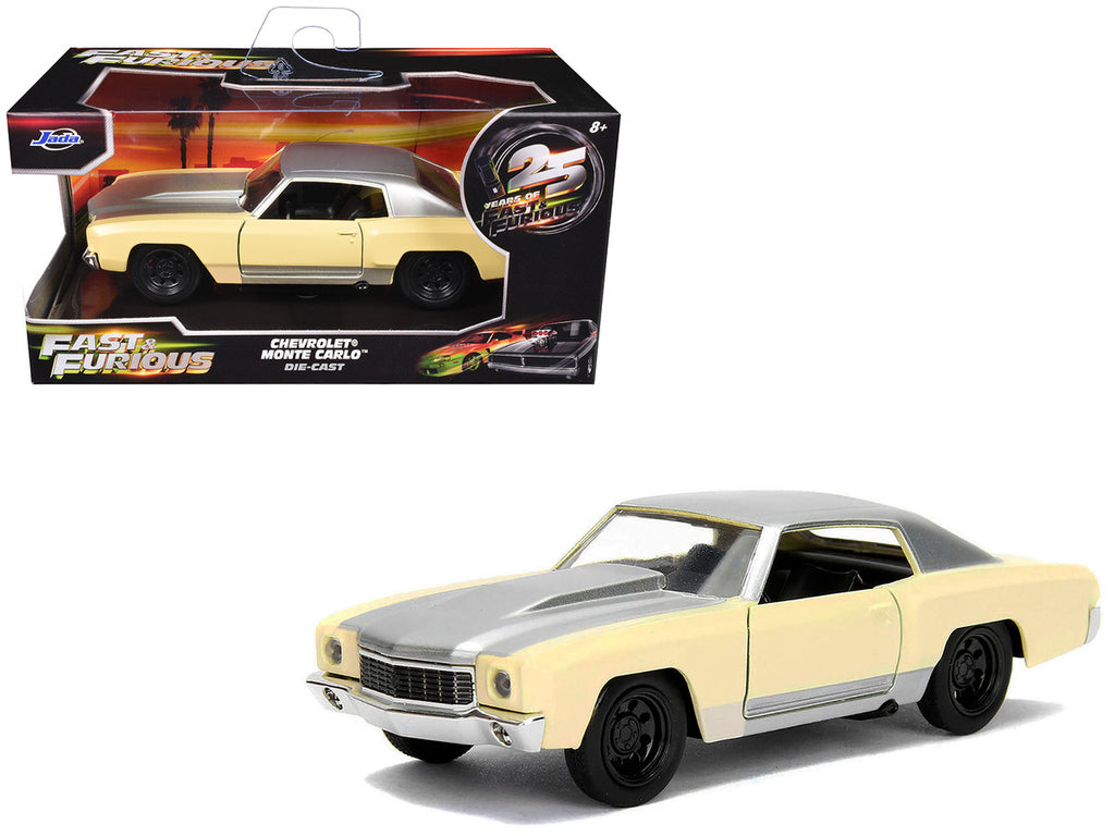 Chevrolet Monte Carlo Cream with Silver Hood and Top "The Fast and the Furious: Tokyo Drift" (2006) Movie "Fast & Furious" Series 1/32 Diecast Model Car by Jada-4