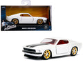 Roman's Ford Mustang White with Black Stripes and Red Interior "Fast & Furious" Movie 1/32 Diecast Model Car by Jada-0