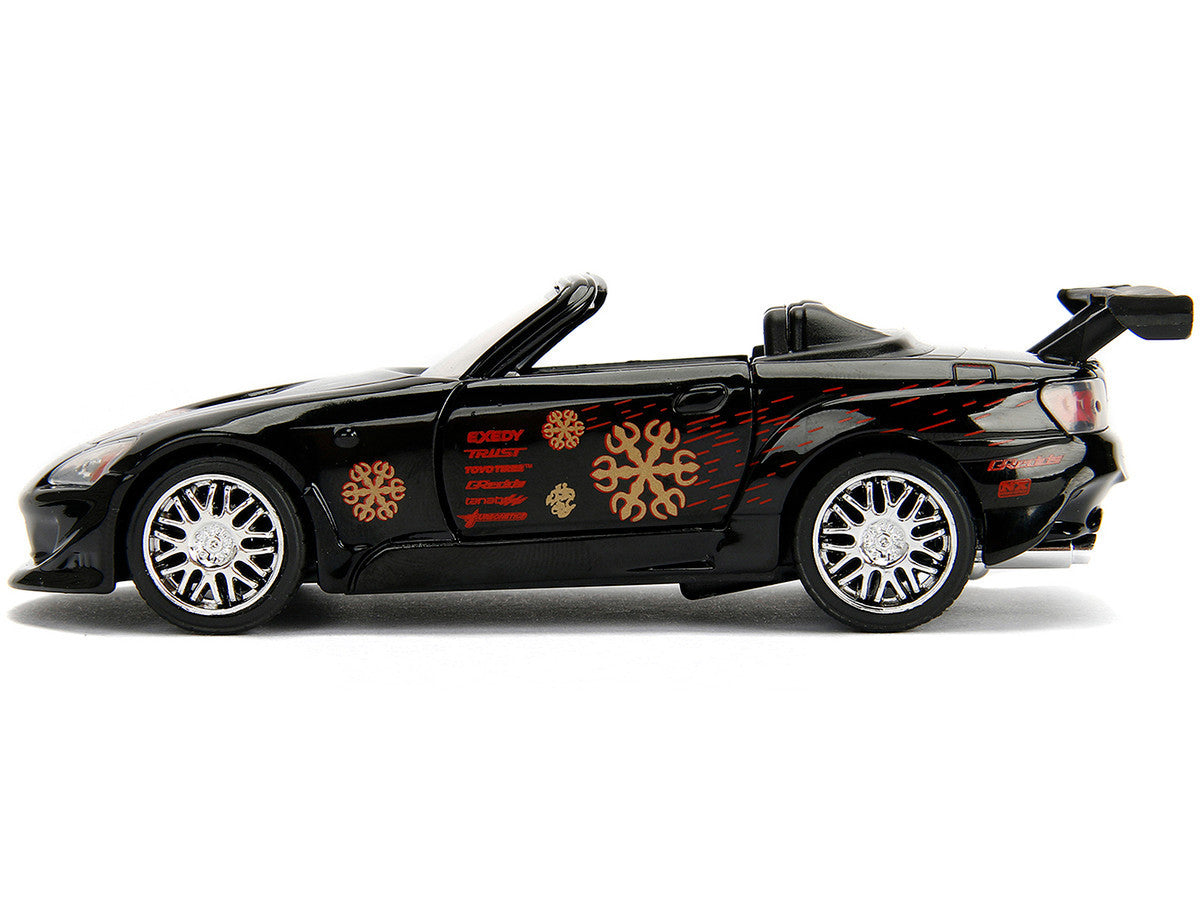 Honda S2000 Convertible Black with Graphics "The Fast and the Furious" (2001) Movie "25 Years of Fast & Furious" Series 1/32 Diecast Model Car by Jada-0