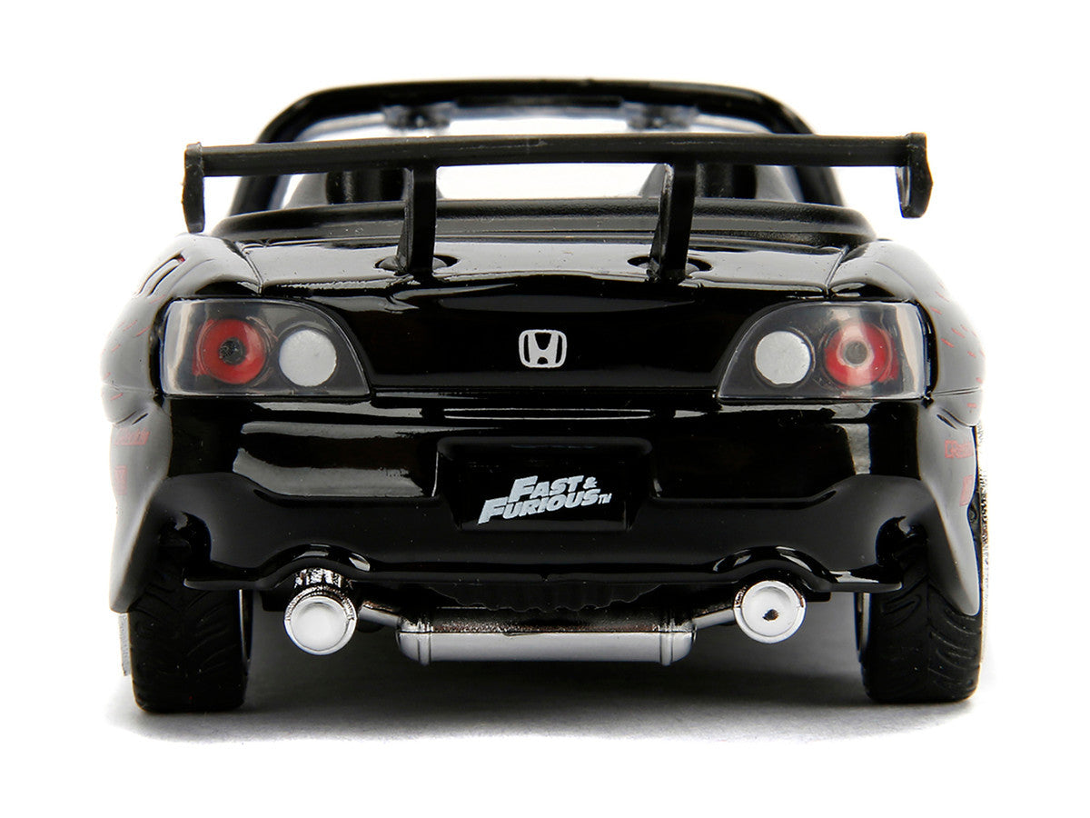 Honda S2000 Convertible Black with Graphics "The Fast and the Furious" (2001) Movie "25 Years of Fast & Furious" Series 1/32 Diecast Model Car by Jada-2