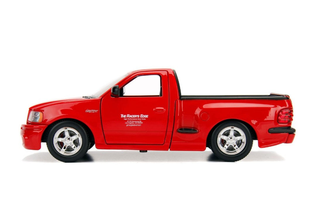 Ford F-150 SVT Lightning Pickup Truck Red "The Fast and the Furious" (2001) Movie "25 Years of Fast & Furious" Series 1/24 Diecast Model Car by Jada-2