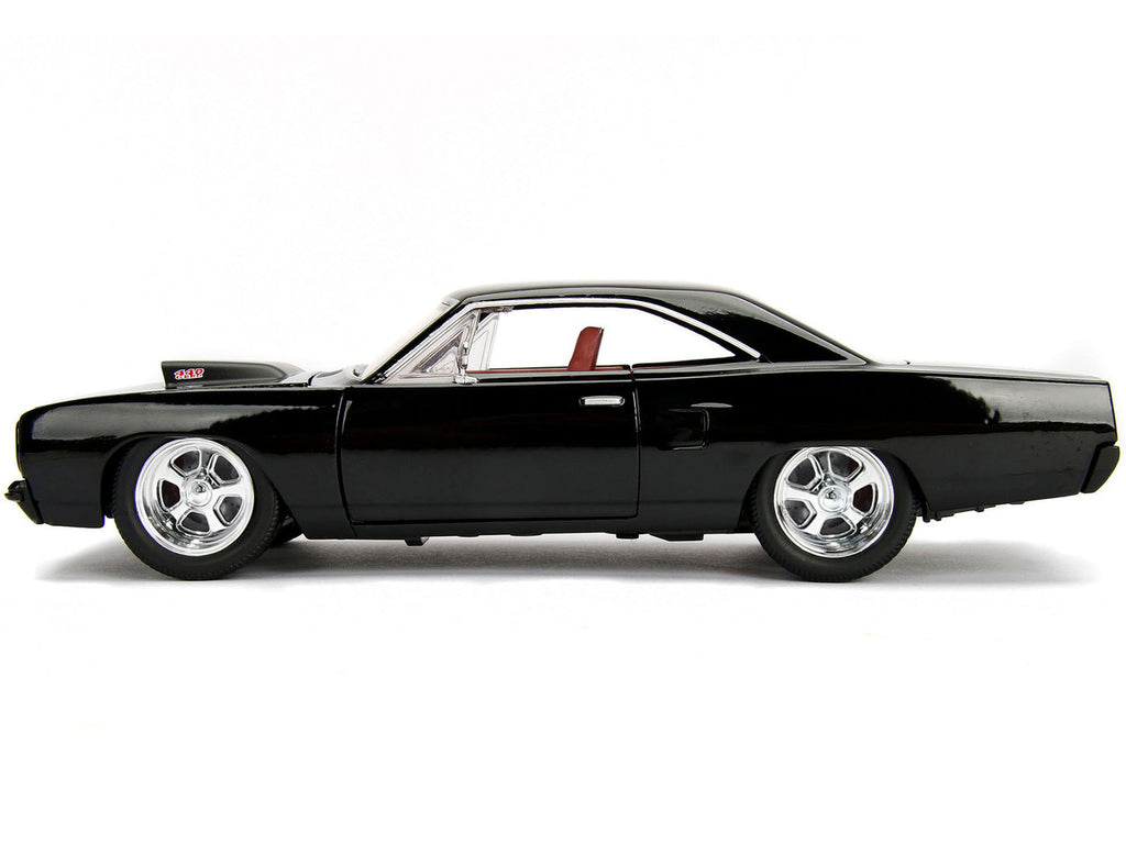 1970 Plymouth Road Runner 440 Black with Red Interior "Bigtime Muscle" Series 1/24 Diecast Model Car by Jada-2