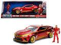 2016 Chevrolet Camaro with Iron Man Diecast Figure "Marvel" Series 1/24 Diecast Model Car by Jada-0