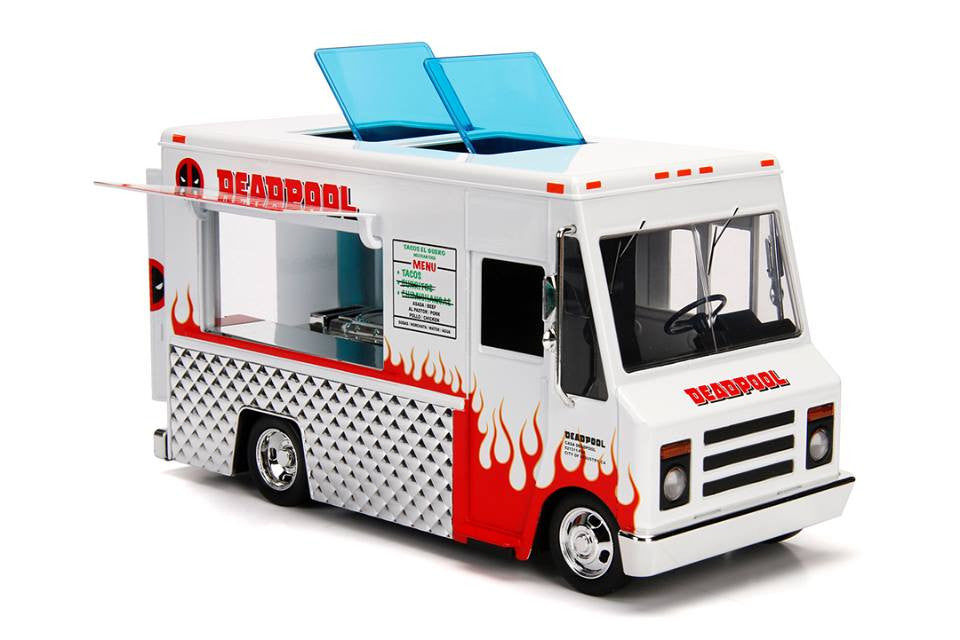 Deadpool Taco Truck with Deadpool Diecast Figurine "Marvel" Series 1/24 Diecast Model by Jada-0