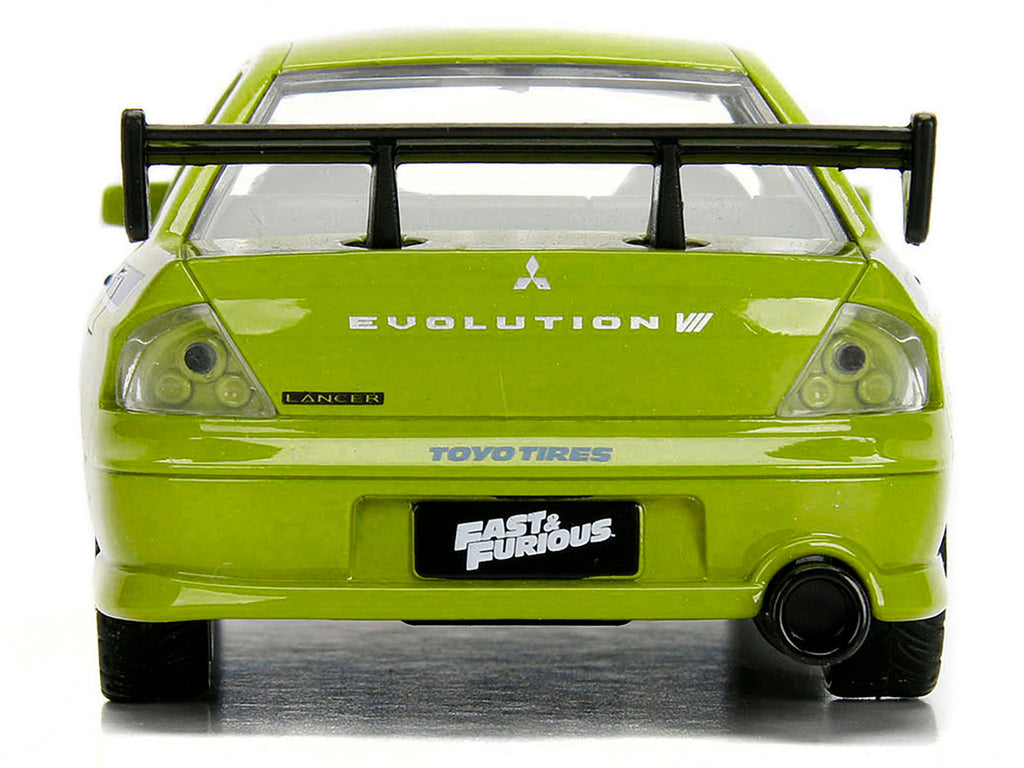 Brian's Mitsubishi Lancer Evolution VII Green "Fast & Furious" Movie 1/32 Diecast Model Car by Jada-4