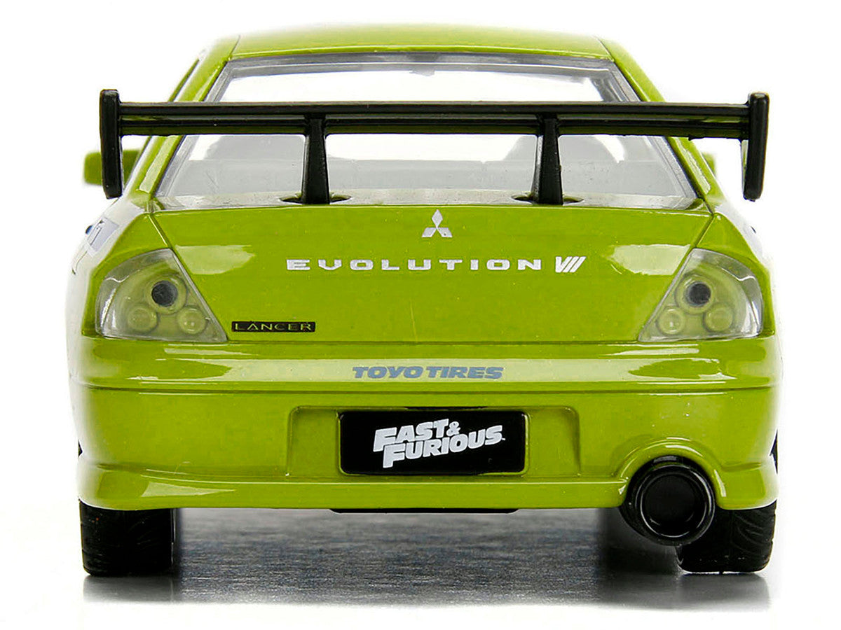 Brian's Mitsubishi Lancer Evolution VII Green "Fast & Furious" Movie 1/32 Diecast Model Car by Jada-4