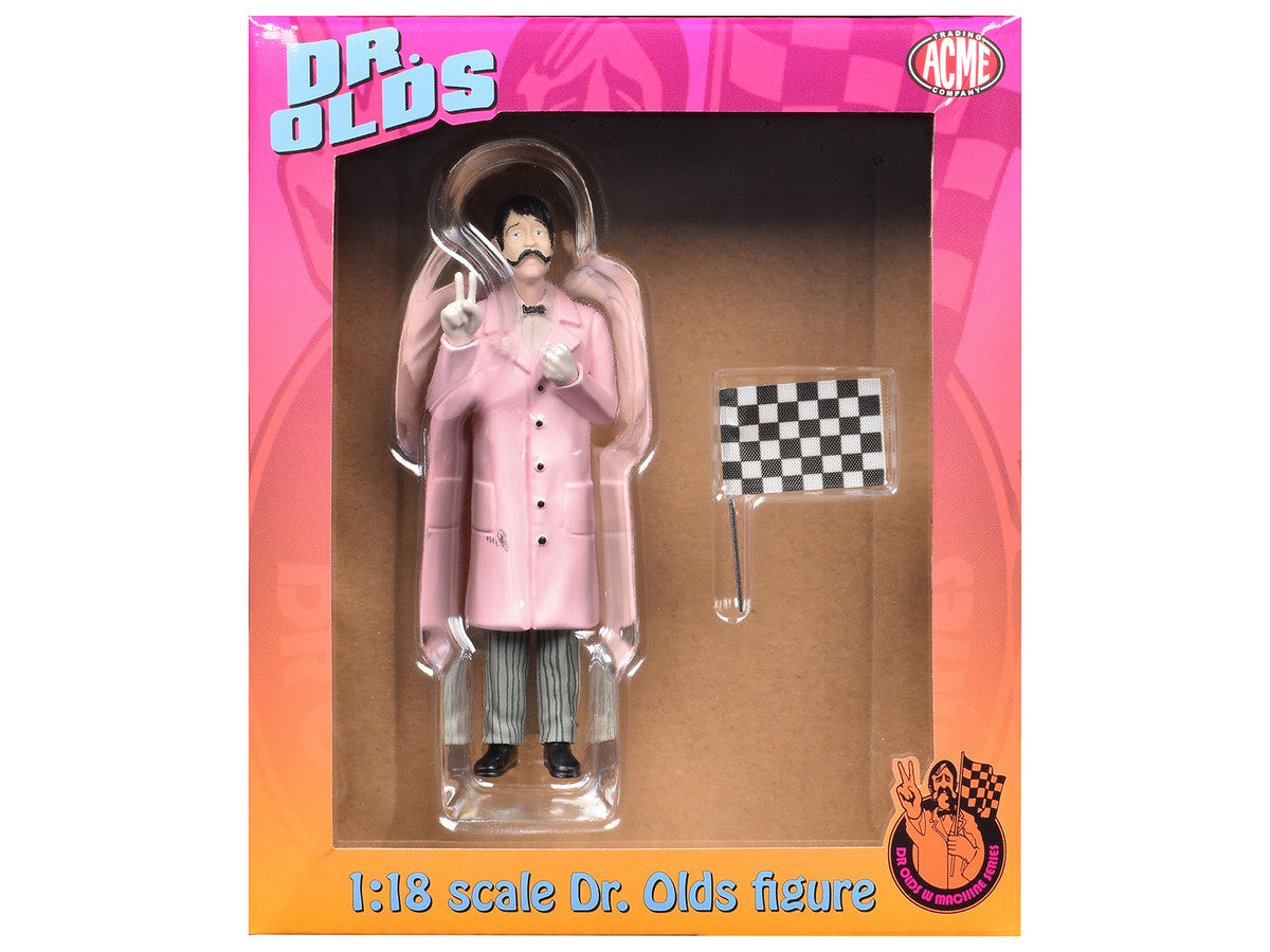 "Dr. Olds" Figure with Flag for 1/18 Scale Models by ACME-2