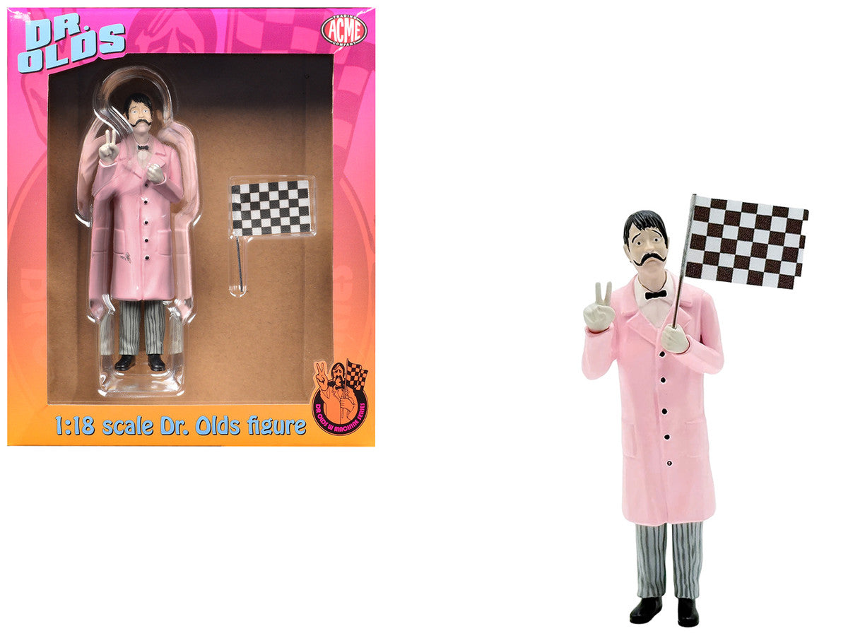 "Dr. Olds" Figure with Flag for 1/18 Scale Models by ACME-0