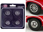 Drag Wheel and Tire Set of 4 pieces from "1970 Oldsmobile 442 W30 W-Machine" for 1/18 Scale Model by Acme-2
