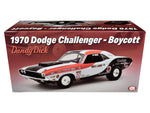 1970 Dodge Challenger "Boycott - 'Dandy' Dick Landy" White with Black and Red Stripes and Graphics Limited Edition to 500 pieces Worldwide 1/18 Diecast Model Car by ACME-1