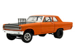 1965 Dodge Coronet AWB "Go Man Go" Go Mango Orange with Black Hood Limited Edition to 300 pieces Worldwide 1/18 Diecast Model Car by ACME-1