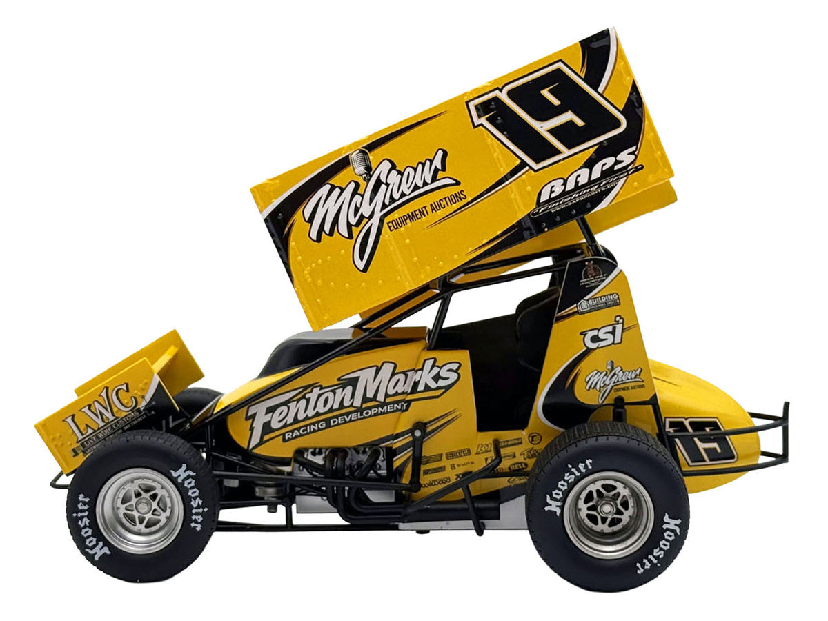 Winged Sprint Car #19 Brent Marks "Fenton Marks Racing" (2026) 1/18 Diecast Model Car by ACME-2