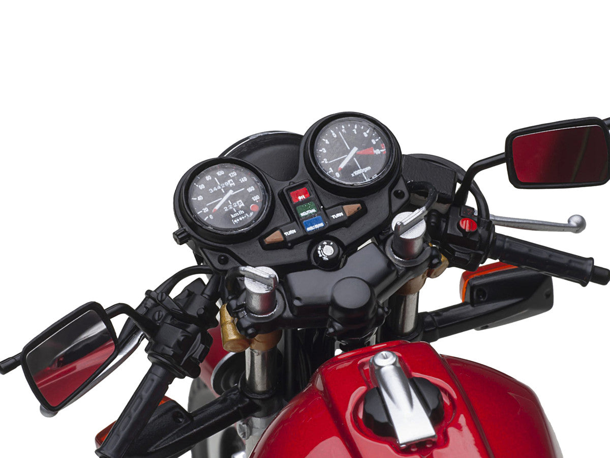 Honda CB750F Motorcycle Red with Helmet "Baribari Legend" (1986) OVA 1/12 Model by Autoart-1