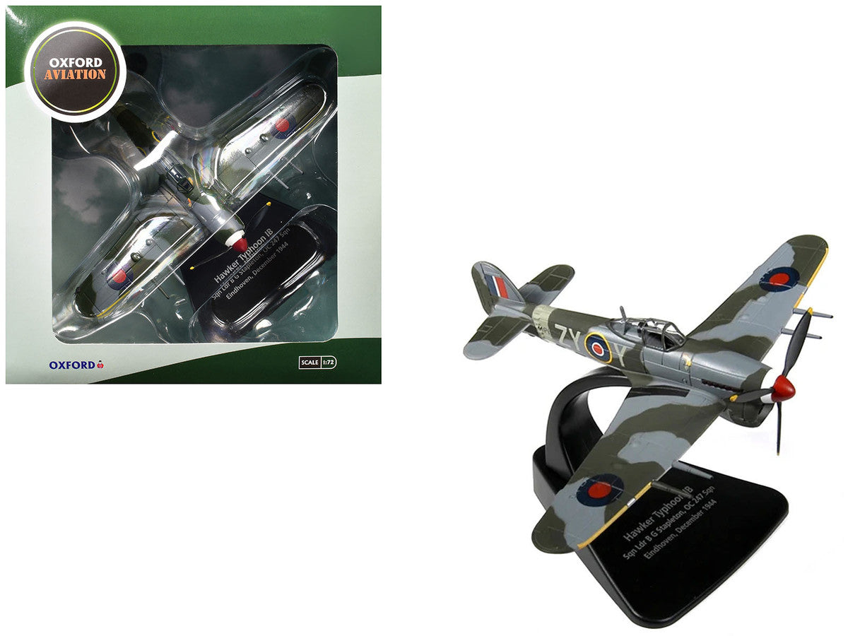 Hawker Typhoon Mk.IB Fighter-Bomber Aircraft "MP126 No.247 Squadron Gerald Stapleton RAF Eindhoven Holland" (1944) Royal Air Force "Oxford Aviation" Series 1/72 Diecast Model Airplane by Oxford Diecast-4