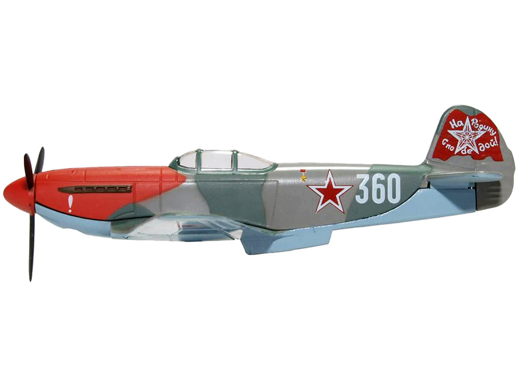 Yakovlev Yak 3 Fighter Aircraft "Anton Dmitrievich Yakimenko 150th Guards Fighter Regiment T/N 360" USSR "Oxford Aviation" Series 1/72 Diecast Model Airplane by Oxford Diecast-1