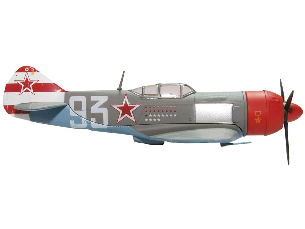 Lavochkin LA7 Fighter Plane Sergei Federovich Dolgushin 156th Fighter Regiment (1945) "Oxford Aviation" Series 1/72 Diecast Model Airplane by Oxford Diecast-1