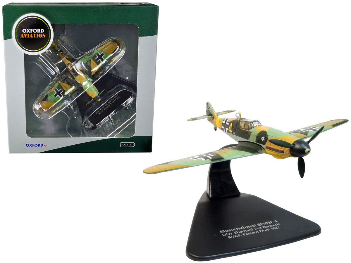 Messerschmitt Bf 109F-4 Fighter Plane "Ofw. Eberhard von Boremski 9/JG3 Eastern Front" (1942) "Oxford Aviation" Series 1/72 Diecast Model Airplane by Oxford Diecast-0