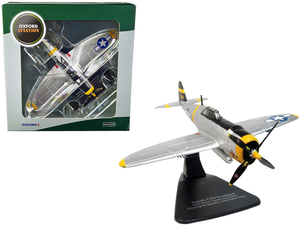 Republic P-47D Thunderbolt Fighter Plane USAAF "Captain Daniel Boone 333rd Fighter Squadron 318th Fighter Group" "Oxford Aviation" Series 1/72 Diecast Model Airplane by Oxford Diecast-0
