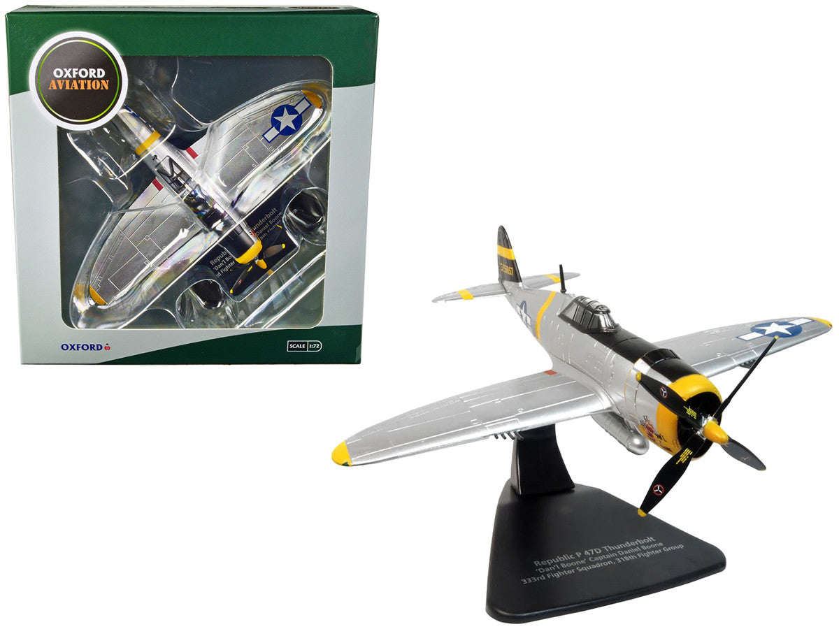 Republic P-47D Thunderbolt Fighter Plane USAAF "Captain Daniel Boone 333rd Fighter Squadron 318th Fighter Group" "Oxford Aviation" Series 1/72 Diecast Model Airplane by Oxford Diecast-0