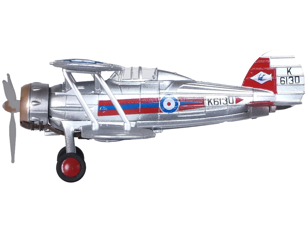 Gloster Gladiator Fighter Aircraft "No. 72 Squadron Church Fenton" (1937) British Royal Air Force "Oxford Aviation" Series 1/72 Diecast Model Airplane by Oxford Diecast-1