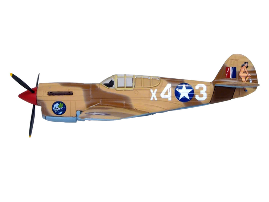 Curtiss Warhawk P-40E Fighter Aircraft "Miss Memphis 85th Fighter Squadron 79th Fighter Group North Africa" (1943) United States Army Air Forces "Oxford Aviation" Series 1/72 Diecast Model Airplane by Oxford Diecast-3