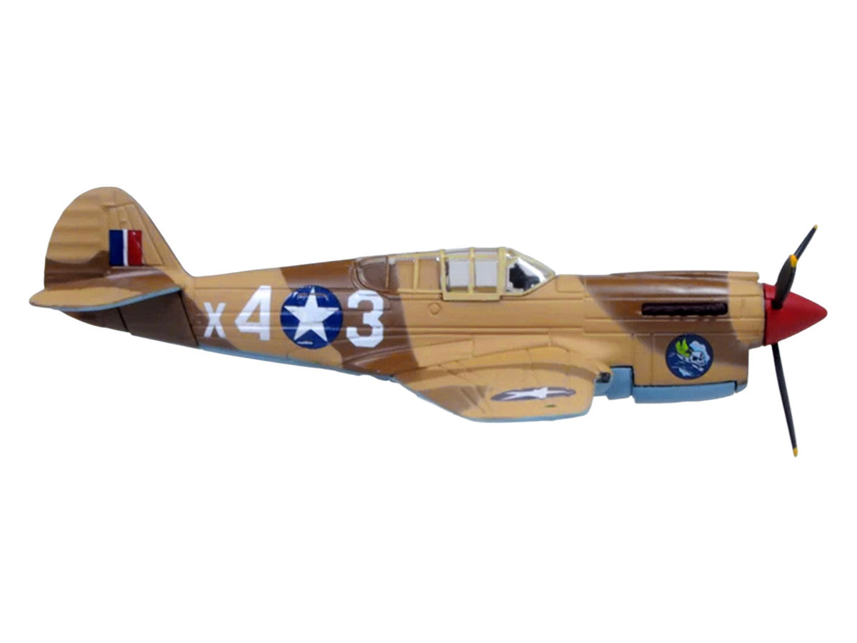 Curtiss Warhawk P-40E Fighter Aircraft "Miss Memphis 85th Fighter Squadron 79th Fighter Group North Africa" (1943) United States Army Air Forces "Oxford Aviation" Series 1/72 Diecast Model Airplane by Oxford Diecast-2