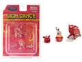 "Lion Dance" 4 piece Diecast Figure Set (1 Figures 1 Lion 2 Accessories) Limited Edition to 2400 pieces Worldwide for 1/64 Scale Models by American Diorama-0
