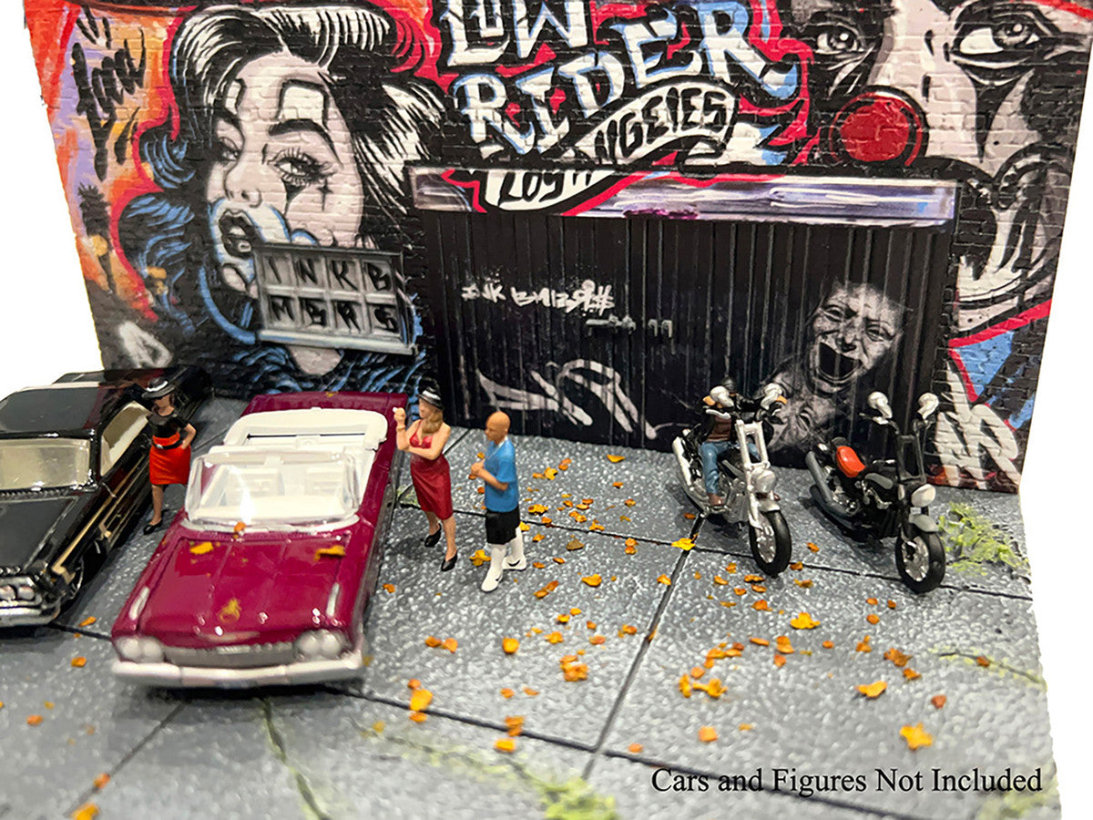 "American Diorama X INK BMBRS - LA Lowrider" Street Art Diorama for 1/64 Scale Models by American Diorama-2